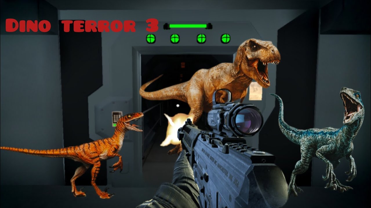 Voltei galera. E finalmente zerando o Dino terror 3 no modo normal com os três dinossauros. 