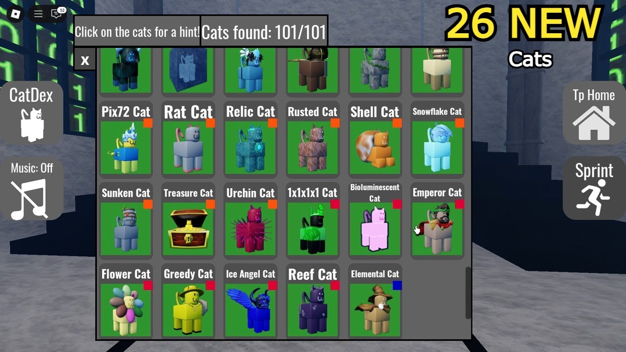 Roblox - FIND THE CATS (26 New Cats) - All 101 Cats