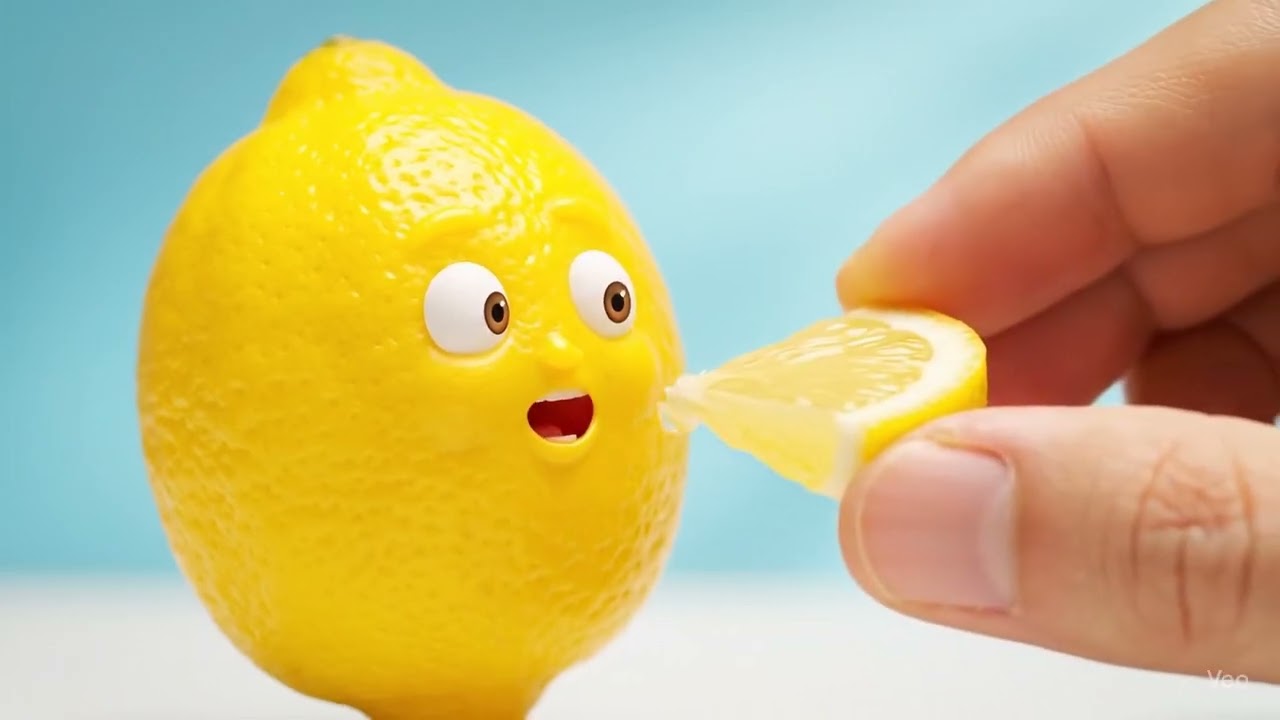 Lemon eating sour lemon! ASMR AI