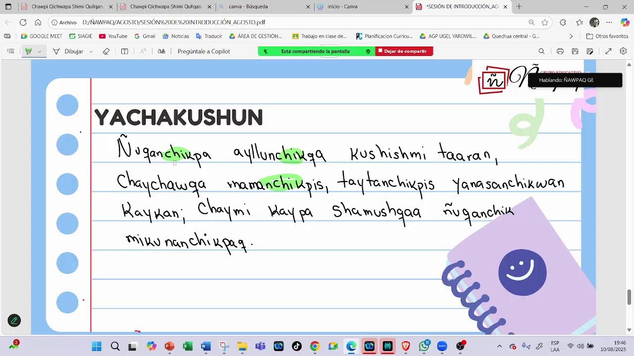 YAYKUNA YACHANA_SESIÓN DE INTRODUCCIÓN