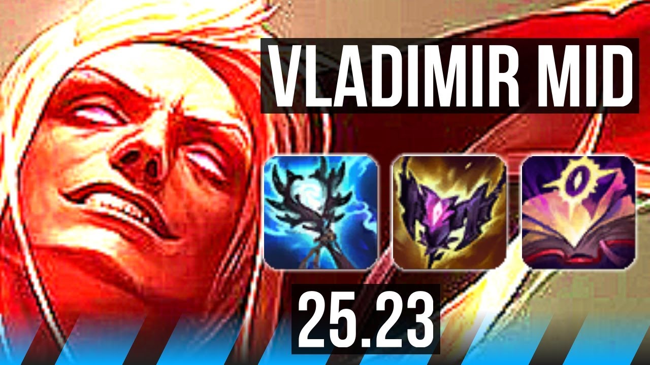 VLADIMIR vs MEL (MID) | 69% winrate, Legendary, Rank 15 Vlad | KR Grandmaster | 25.23