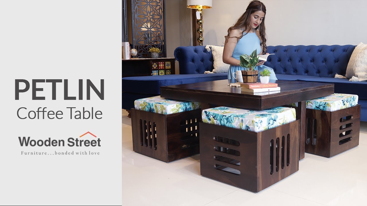 Latest Coffee Table Design | Petlin Coffee Table | Wooden Street