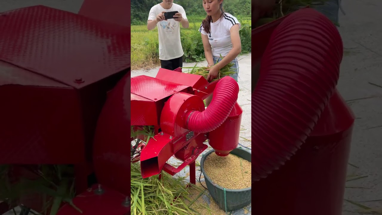 Multifunctional rice thresher with 7.5 HP gasoline engine