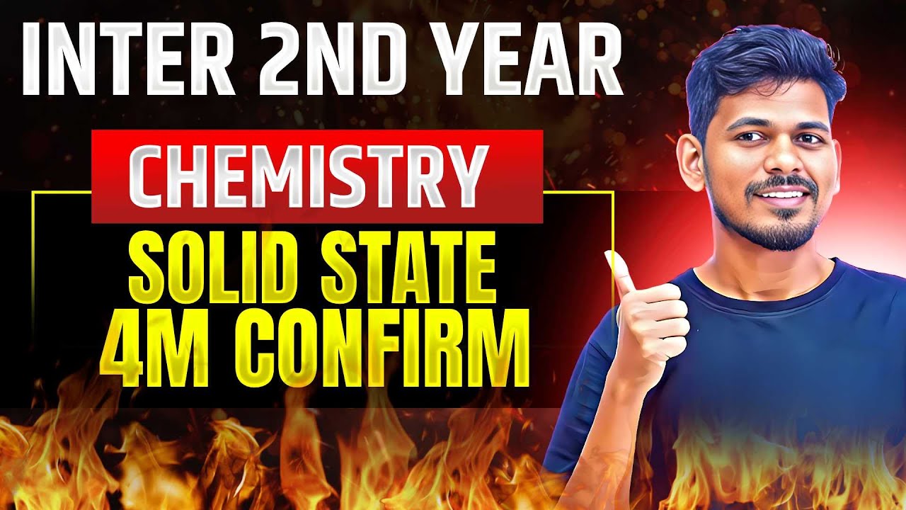 🔥 Most Imp 4 Marks Questions from Solid State | IPE 2025 Chemistry | Inter 2nd Year Bragg's Equation