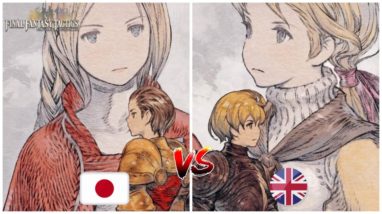 ENGLISH vs JAPANESE Voice Comparison - Final Fantasy Tactics: The Ivalice Chronicles | 50 Years War