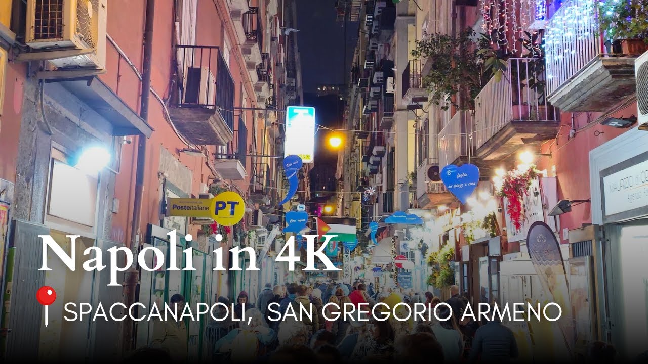 Napoli, Spaccanapoli e San Gregorio Armeno con i suoi presepi in 4K