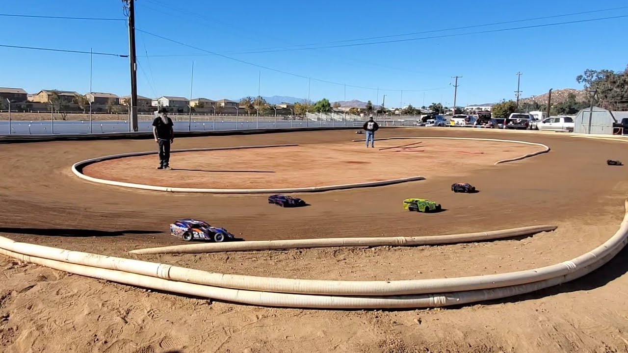 RC Dirt Oval racing at The Dirt in Perris CA