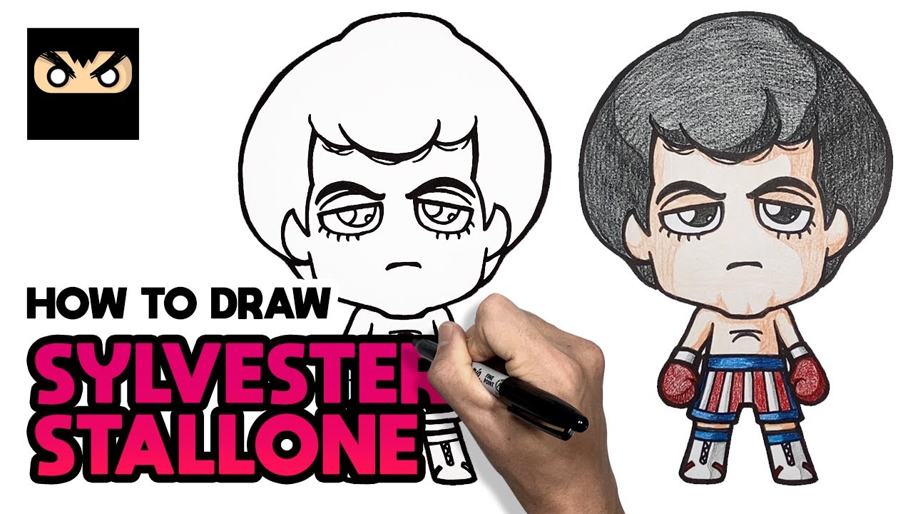 How to draw ROCKY/SYLVESTER STALLONE | ROCKY - 록키/실베스터 스탤론 그리기 | 록키