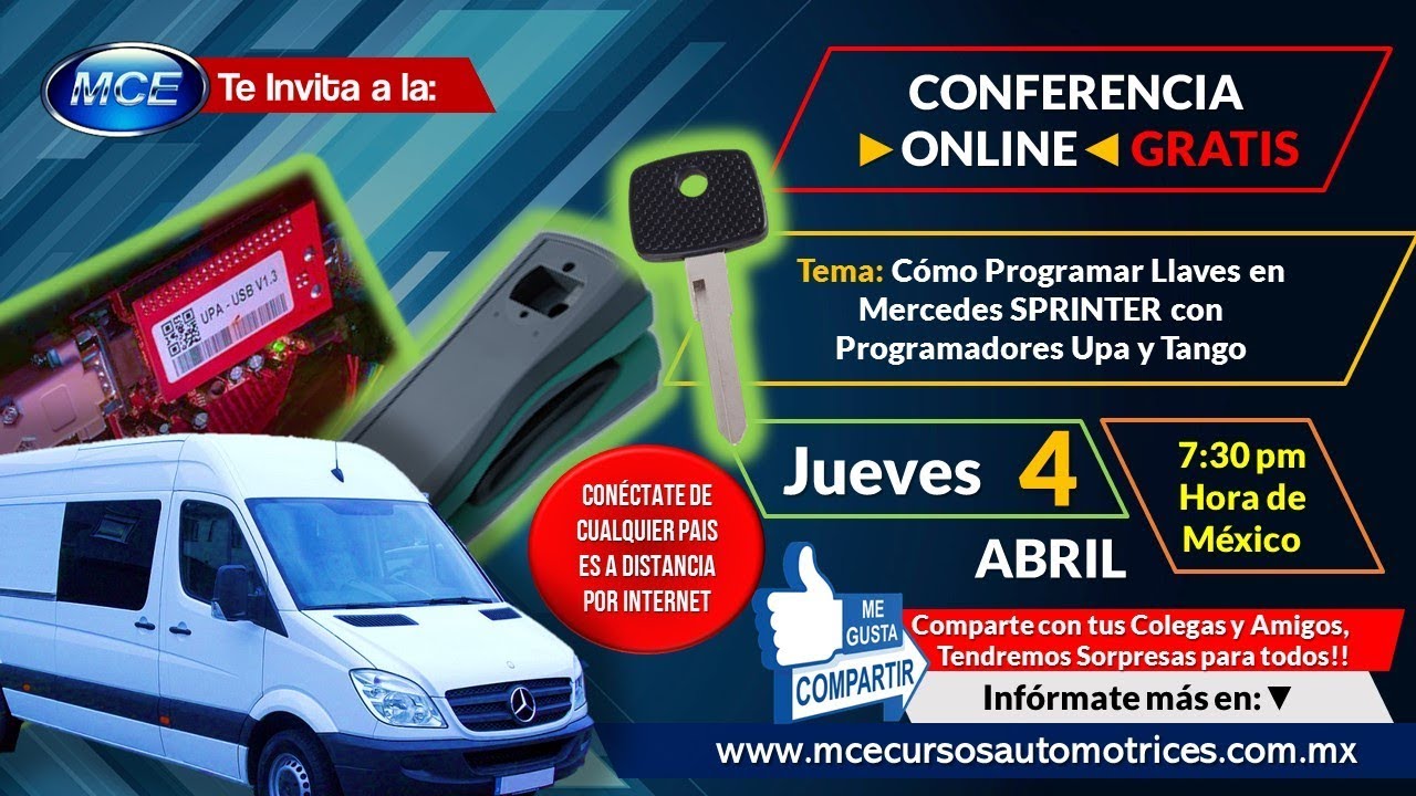 ►3 formas de Cómo Programar Llaves en Mercedes Sprinter con Programador Upa+Tango Conferencia Gratis