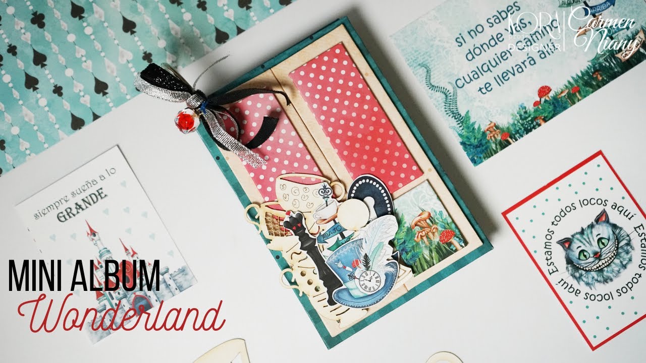 VÍDEO TUTORIAL: Cómo hacer un mini álbum con anillas Wonderland. Kora Projects.