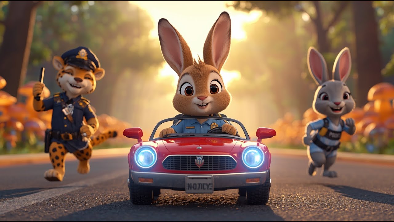 Little Bunny Traffic Cop 🚓🐰 | Where Pi&Pong |