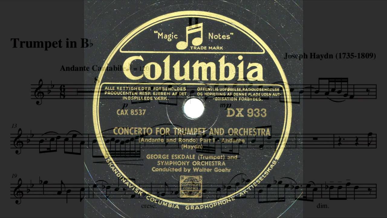 Haydn's Concerto For Trumpet And Orchestra - Columbia Symphony Orchestra - George Eskdale, Trumpet