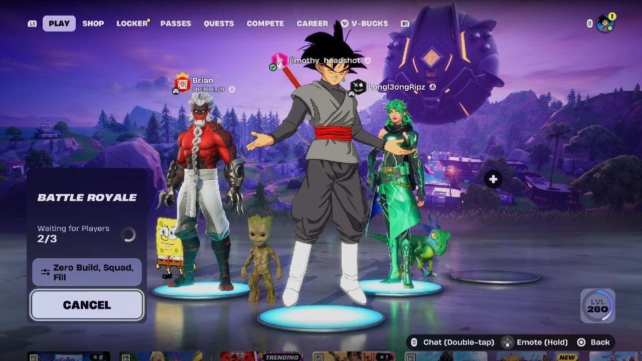 Fortnite trio zero build dub 