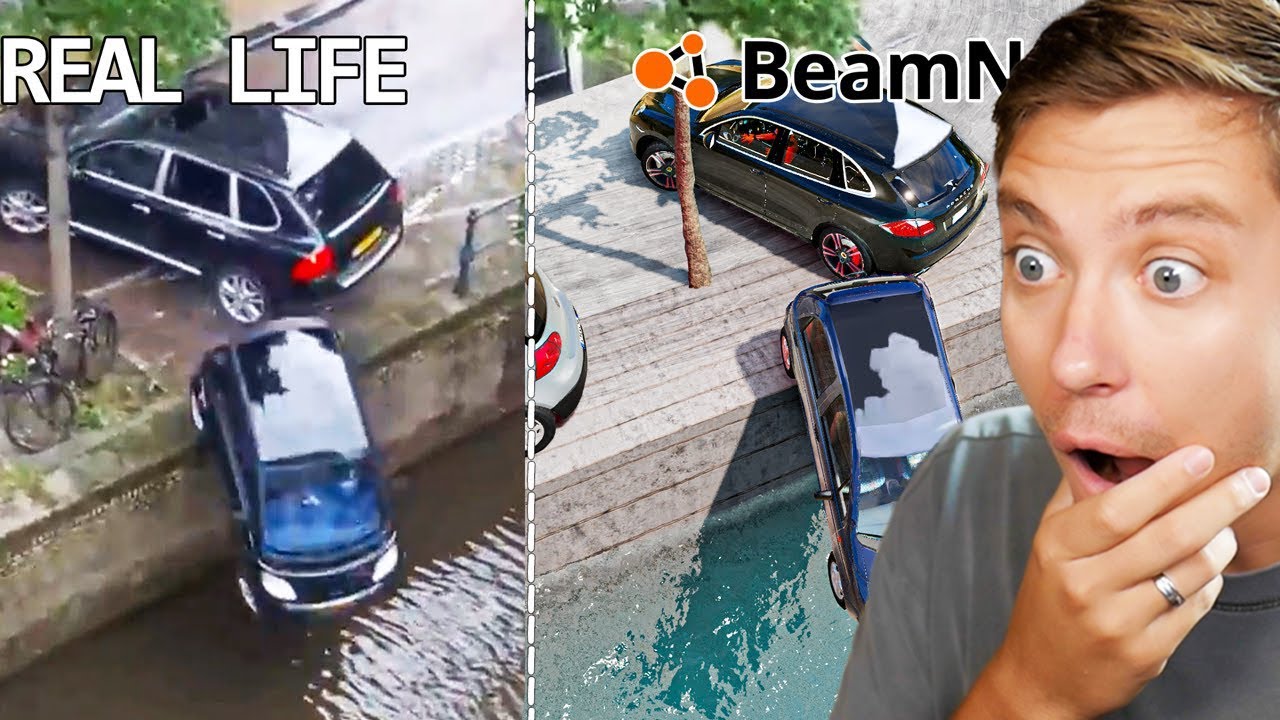 Reacting To Real Crashes vs beamNG Crashes