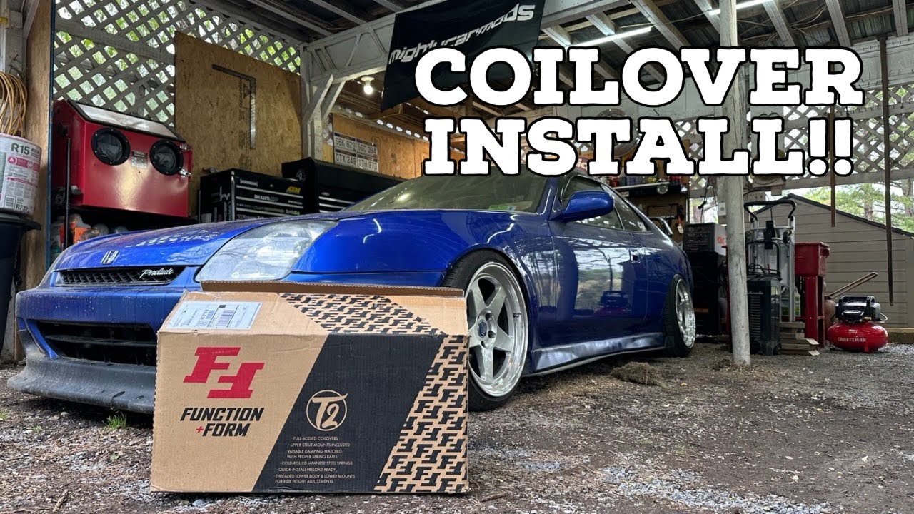 I INSTALL COILOVERS ON MY 97-01 PRELUDE!!