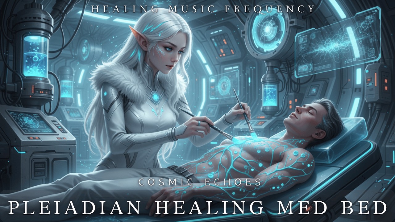 Healing Music Frequency ✨ Experience the Pleiadian Med Bed | Quantum Light Therapy for Stress Relief
