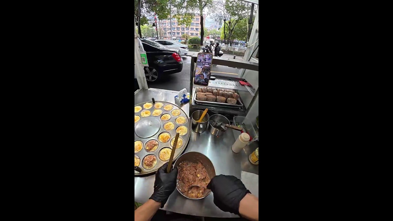 Live ! Chinese street burgers cooking live #food #asmr #shortslive #live