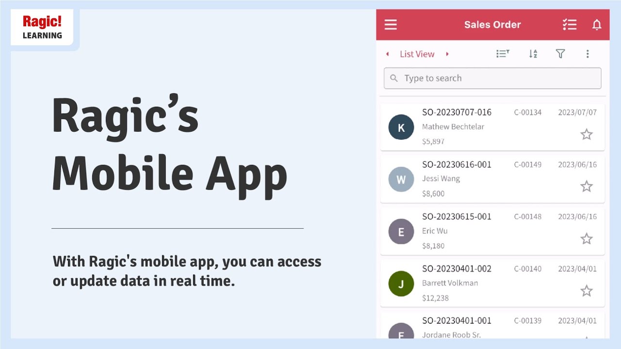 18. Ragic's Mobile App