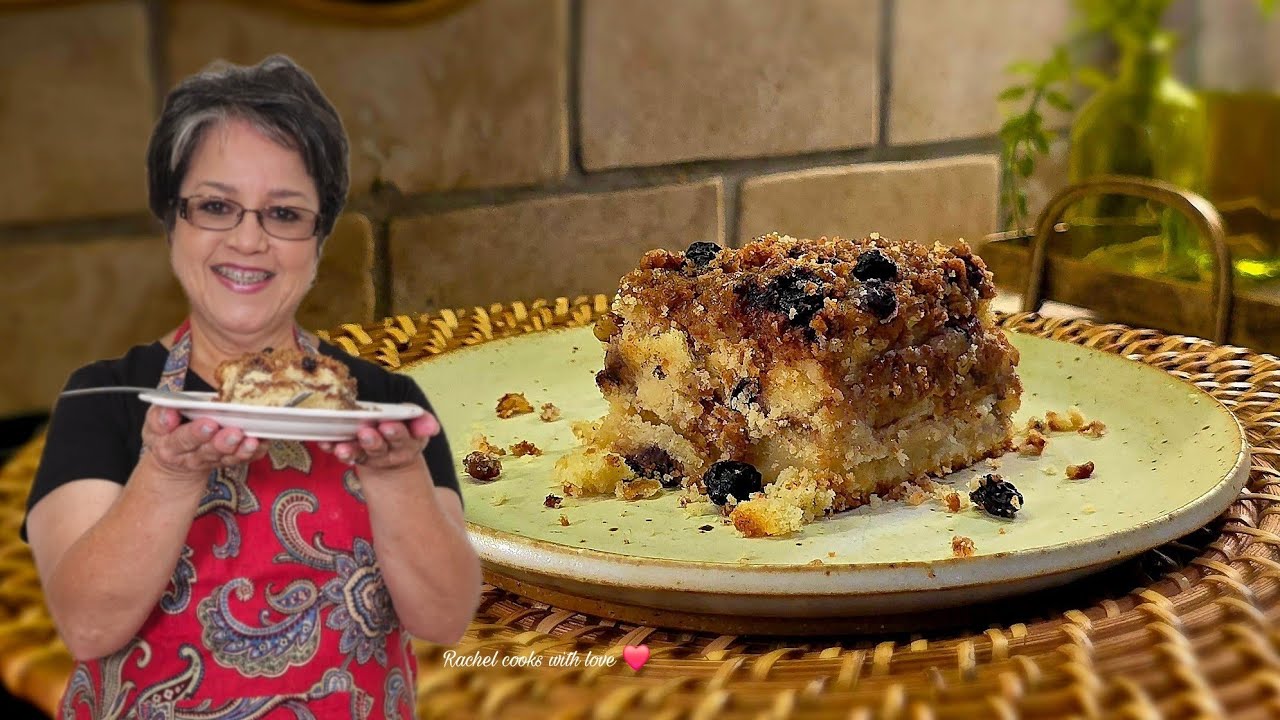 My Ron’s Favorite Blueberry Pecan Coffee Cake ❤️
