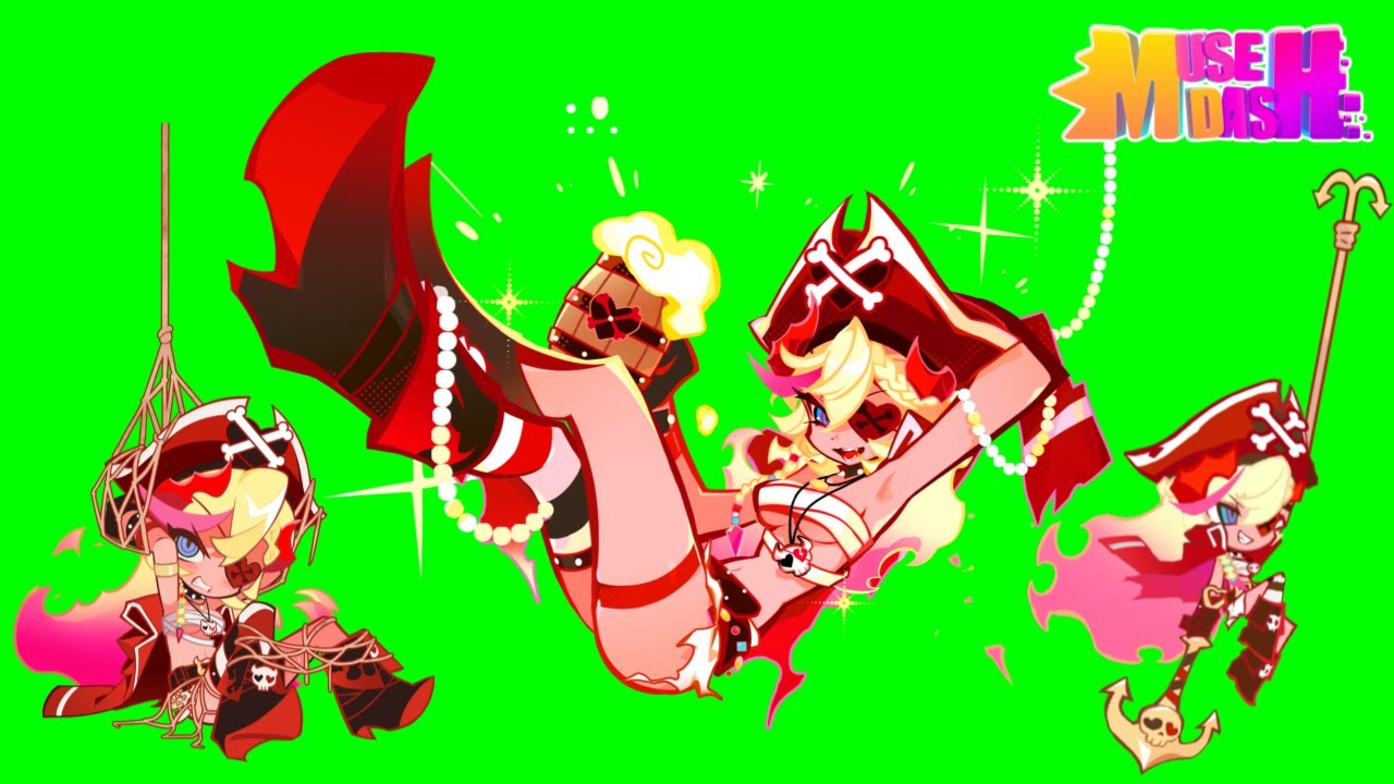 【Muse Dash】 Flametide Pirate Rin All Animations / Extreme Quality