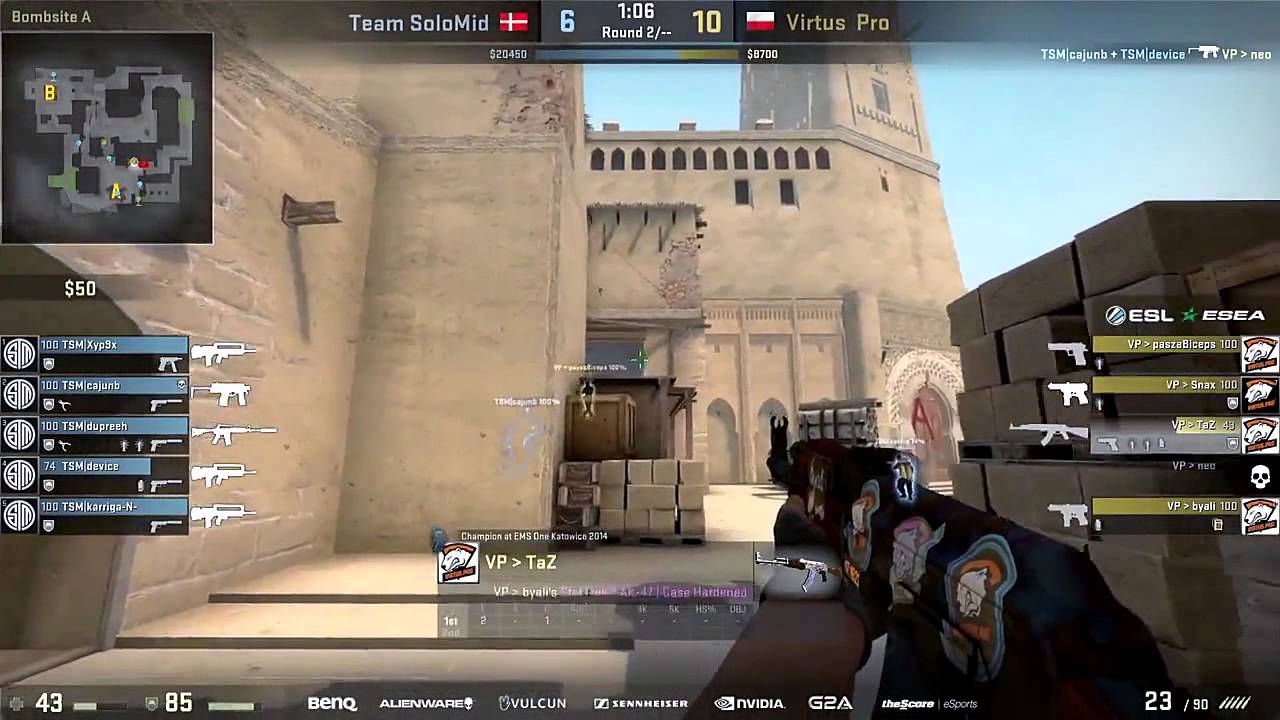 CS:GO Highlights - VirtusPro vs. TeamSoloMid - ESL ESEA Pro League