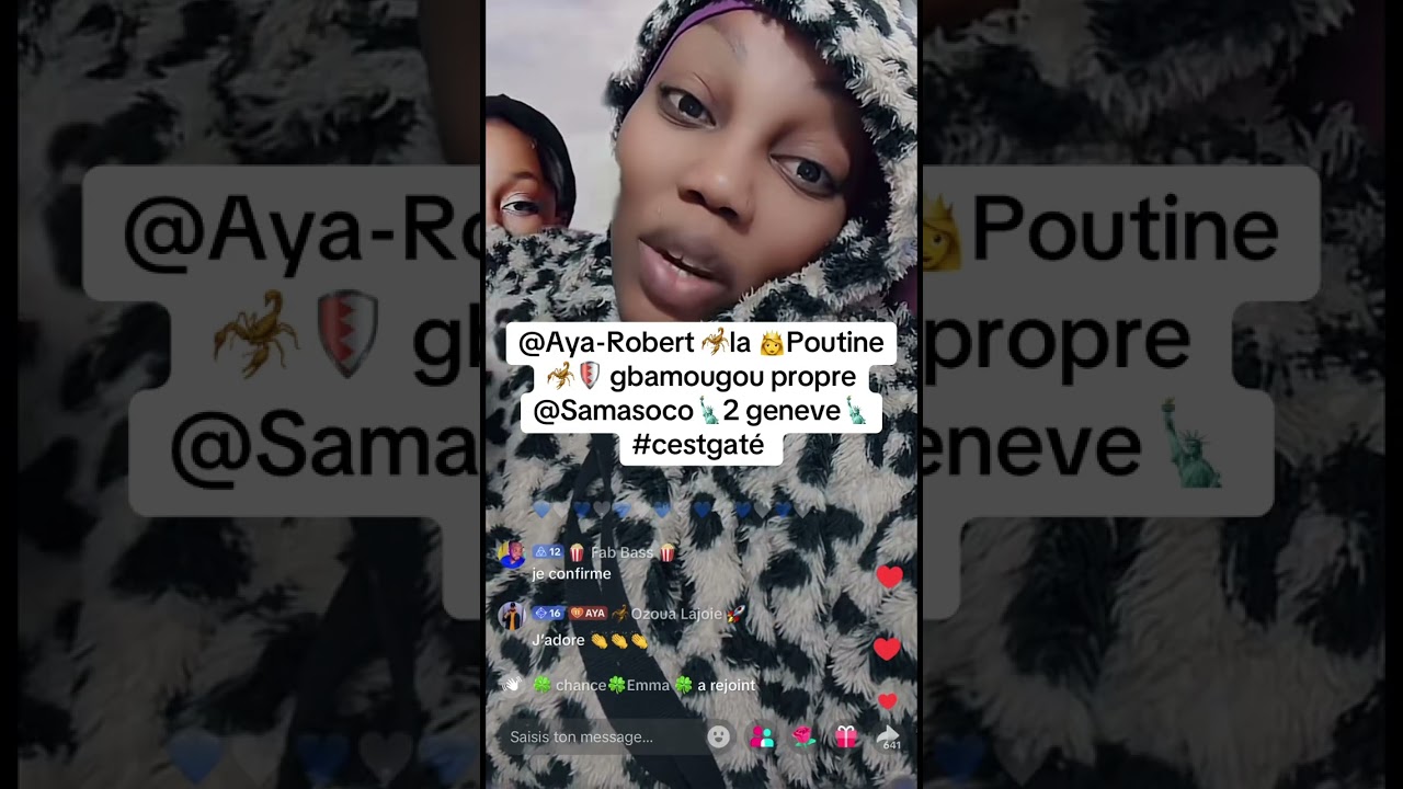 @Aya-Robert 🦂la 👸Poutine🦂🛡️ gbamougou propre @Samasoco🗽2 geneve🗽 #cestgaté 