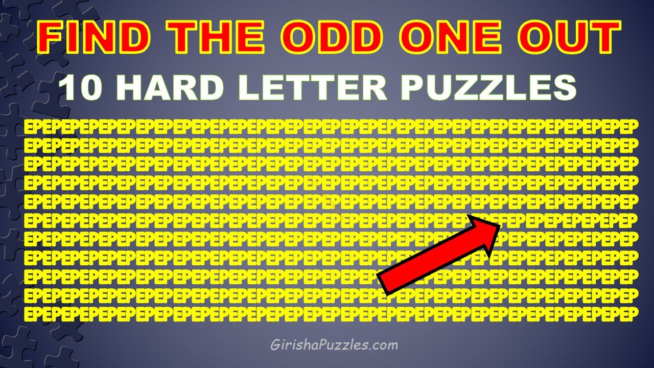 Find The Odd One Out - Difficult Letter Challenges
