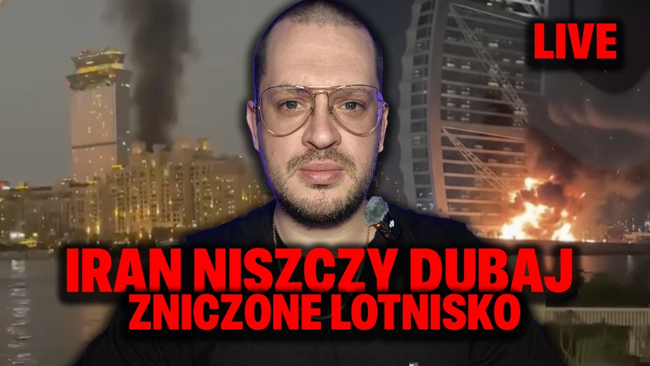 IRAN NISZCZY DUBAJ! SPADAJĄ BOMBY NA LOTNISKO I HOTELE 🥶 LIVE