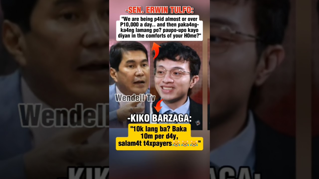 SEN. ERWIN VS  KIKO BARZAGA #shorts