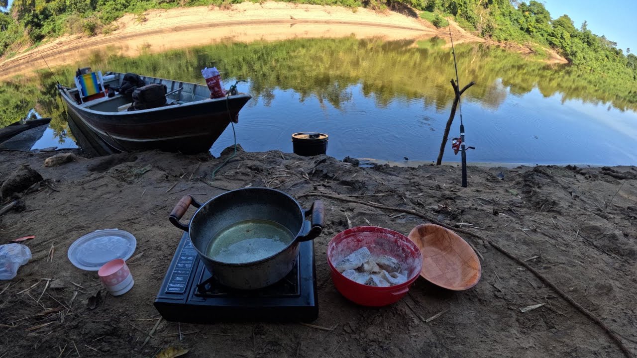 PESCARIA RIO MIRANDA MUITO PEIXE E UM BELO FRITO NA BEIRA DO BARRANCO !!!