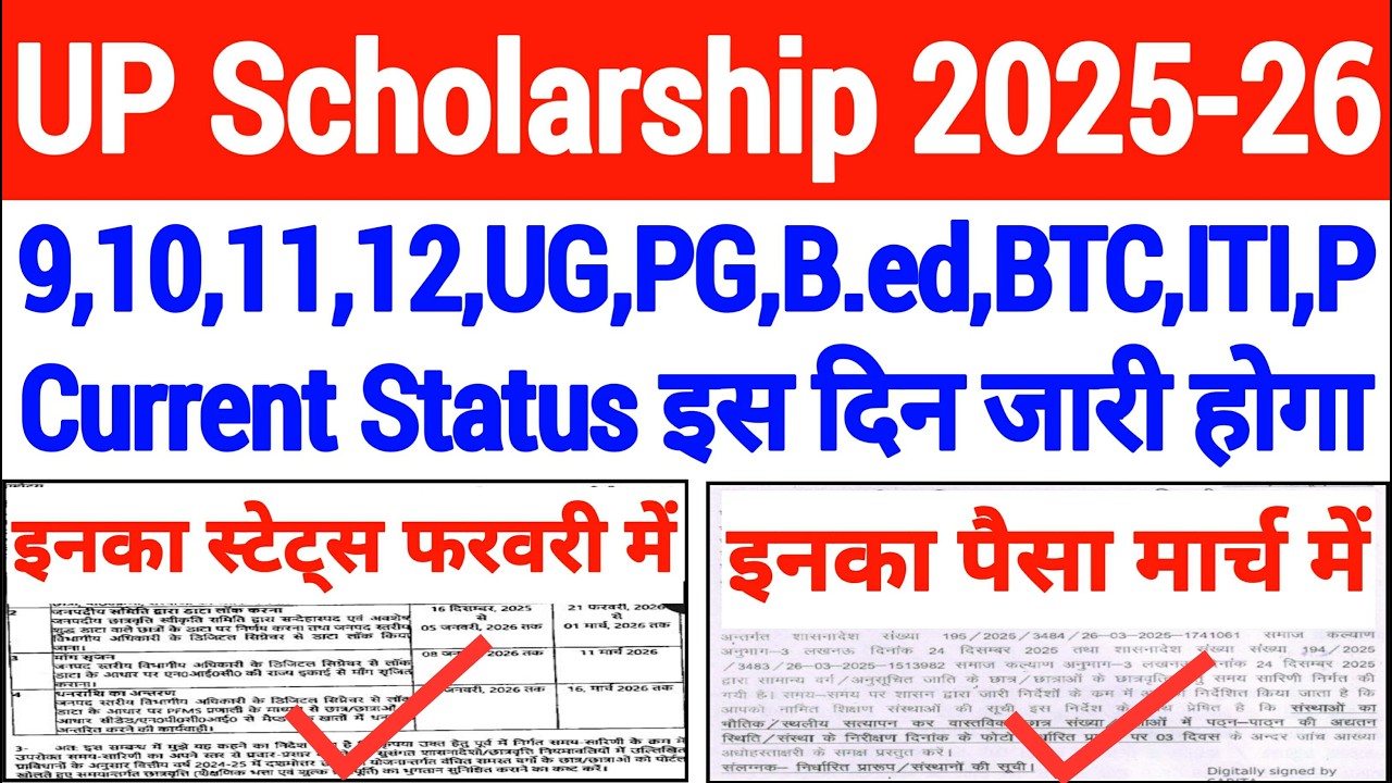 UP Scholarship Everyone's money will come on this day 😍UP Scholarship Latest News Today ||#upscho...