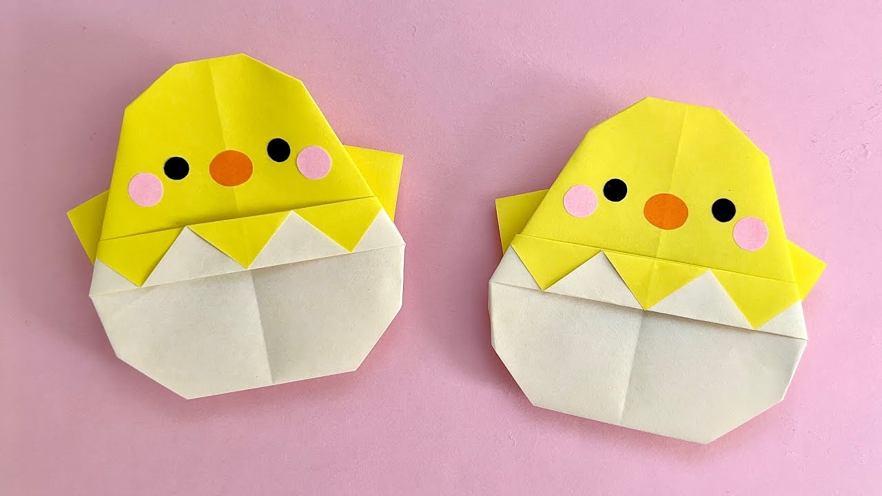 折り紙 簡単 可愛い ひよこ 折り方 1枚で作れる！ Origami Easy Cute Chick Paper Craft DIY イースター 動物 鳥 小鳥 ヒヨコ Easter 종이접기 병아리