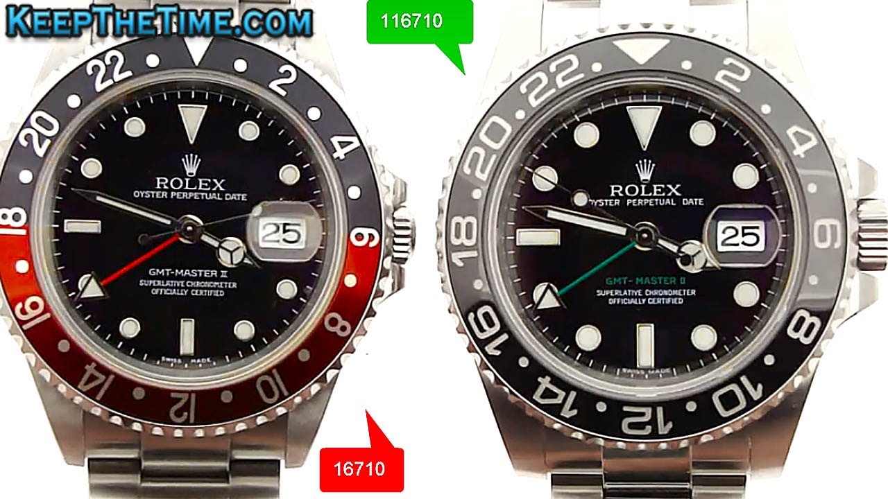 Rolex GMT-Master II 16710 vs 116710 Comparison Video