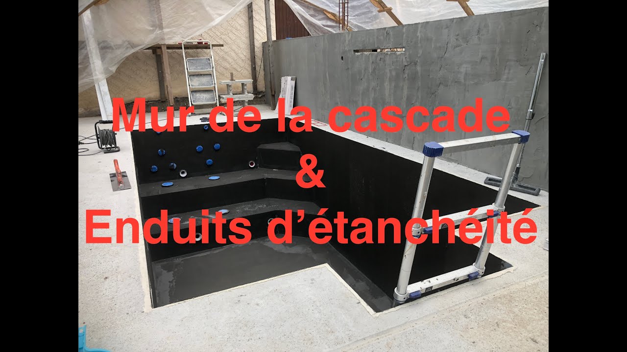 Extension - partie 6 - mur de la cascade et enduits piscine
