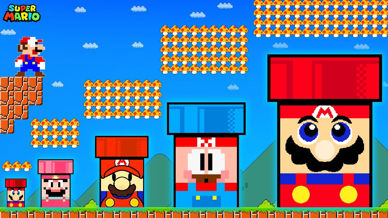 Super Mario Bros. But Mario Saves Every Legendary Character From the Pipes!