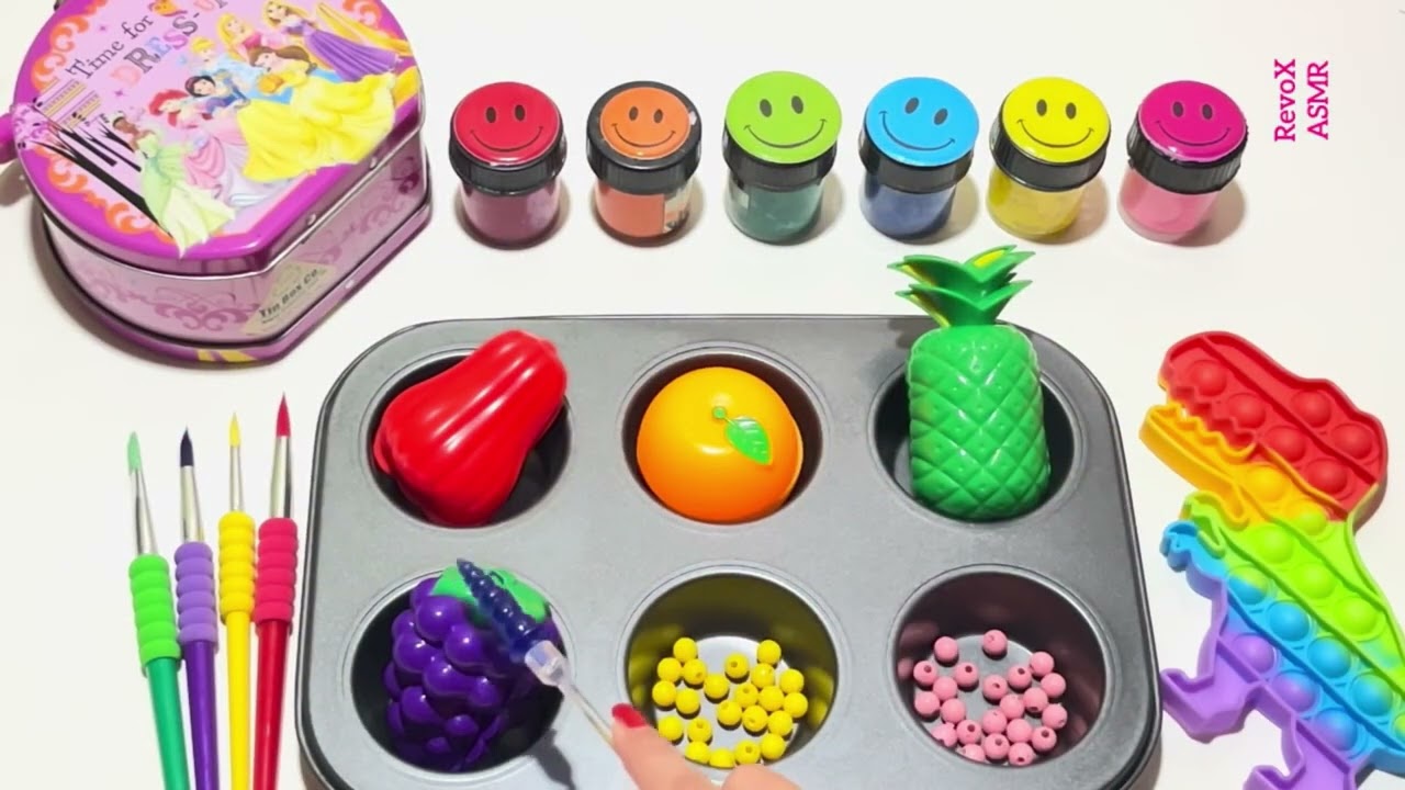 Oddly Satisfying Video I Making DIY 6 Super BIG Glittre Eggs AND Sprunki Labubu Paints Disney ASMR