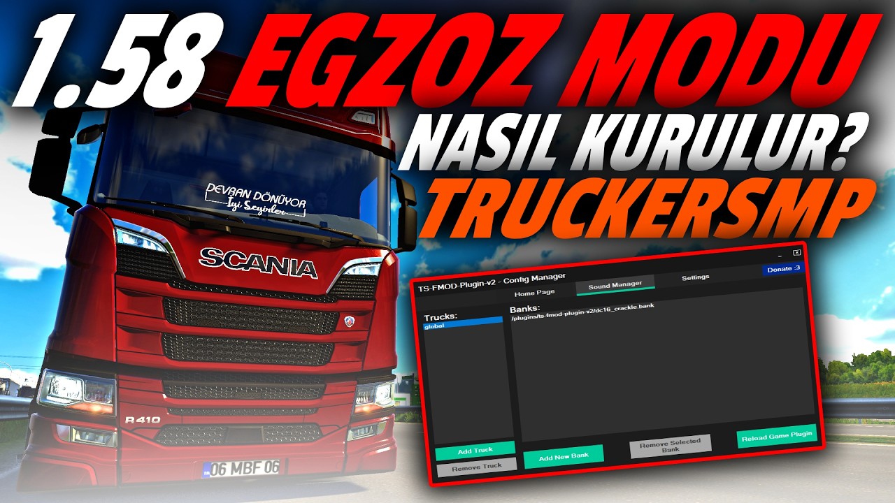 TR İLK EGZOZ MODU | KURULUM NASIL YAPILIR ? | TRUCKERSMP | 1.58 GÜNCEL SÜRÜM | ETS2