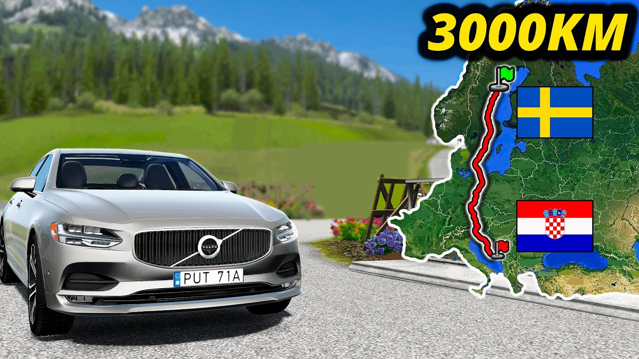 ETS2 Longest Road Trip (Umeå to Dubrovnik) Sweden to Croatia | Euro Truck Simulator 2