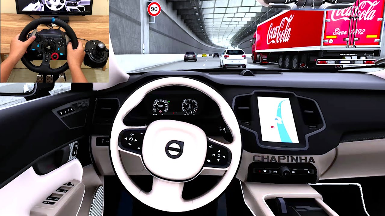 Volvo Xc90 drive in Paris | Euro Truck Simulator 2  [Steering Wheel Gameplay]