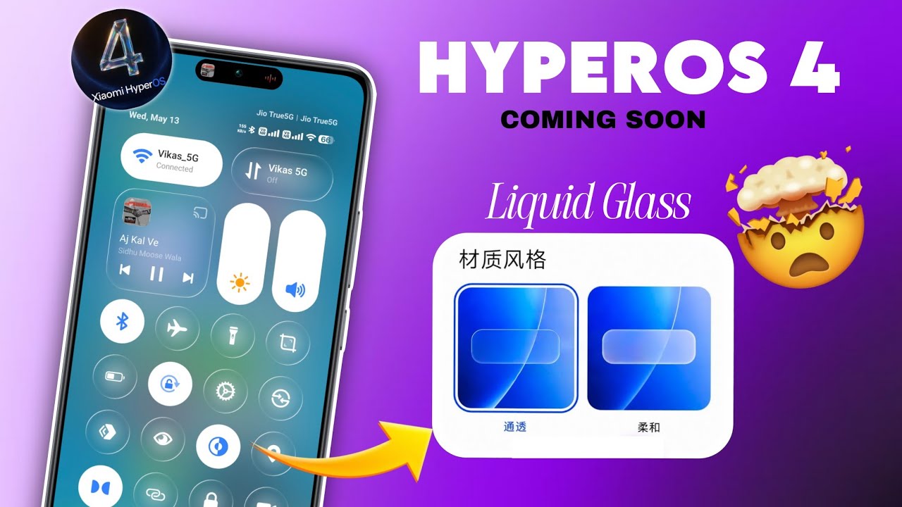 Xiaomi HyperOS 4 Is FINALLY Coming 😍 New Liquid Glass UI Looks INSANE
