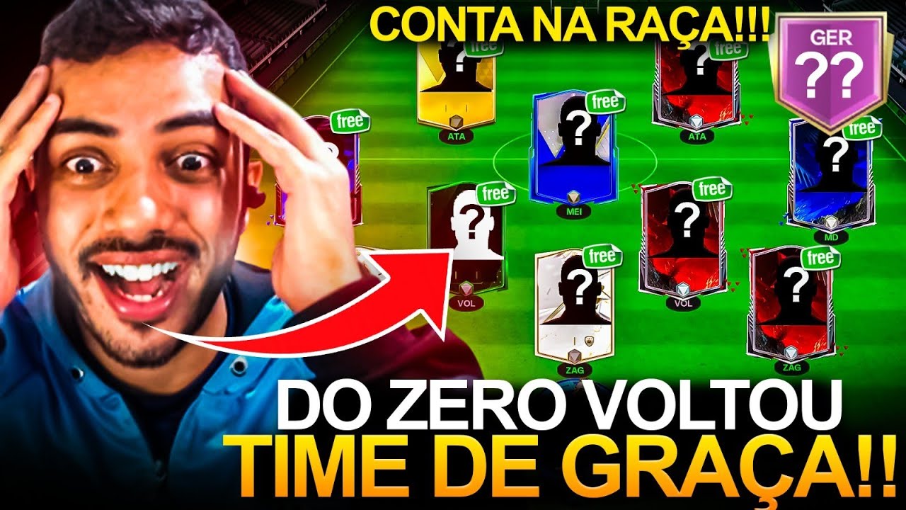 DO ZERO VOLTOU! 😱 MEU TIME INICIAL NA RAÇA 🔥 | CRIEI CONTA SEM GASTAR FC POINTS 🤯 - FC MOBILE 2024