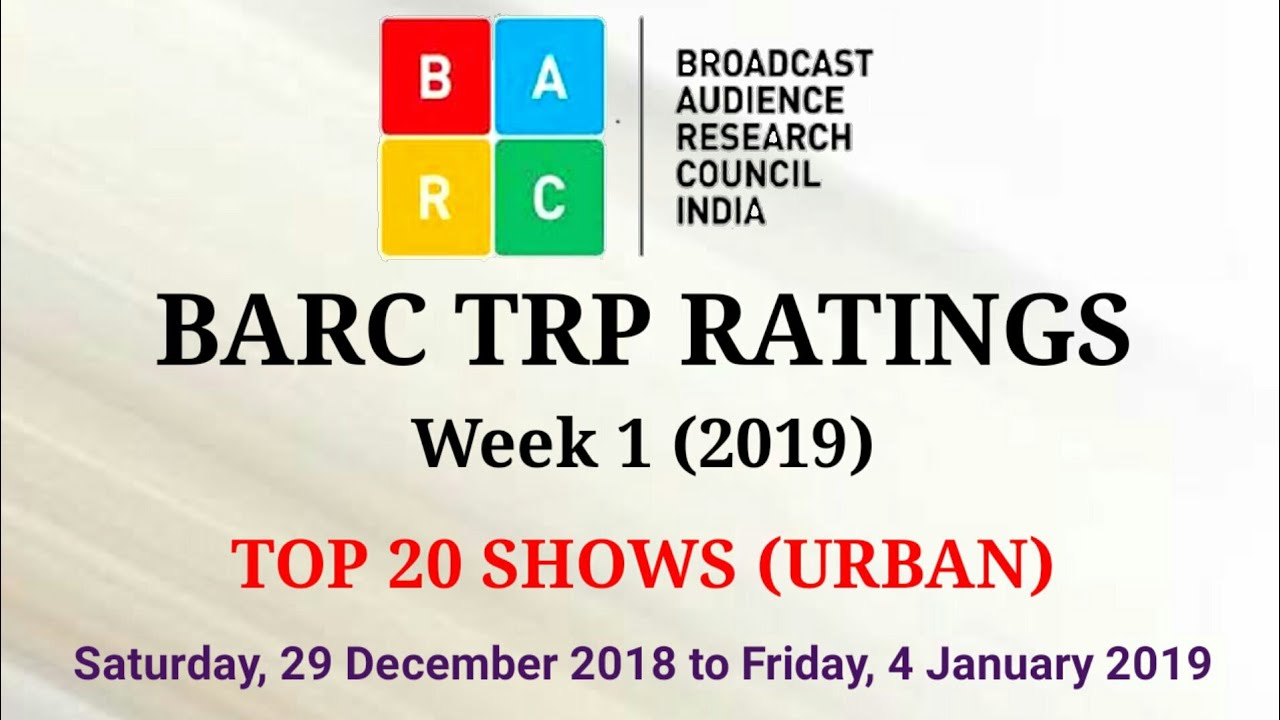 BARC TRP Ratings Week 1 (2019) : TOP 20 Shows (Urban)