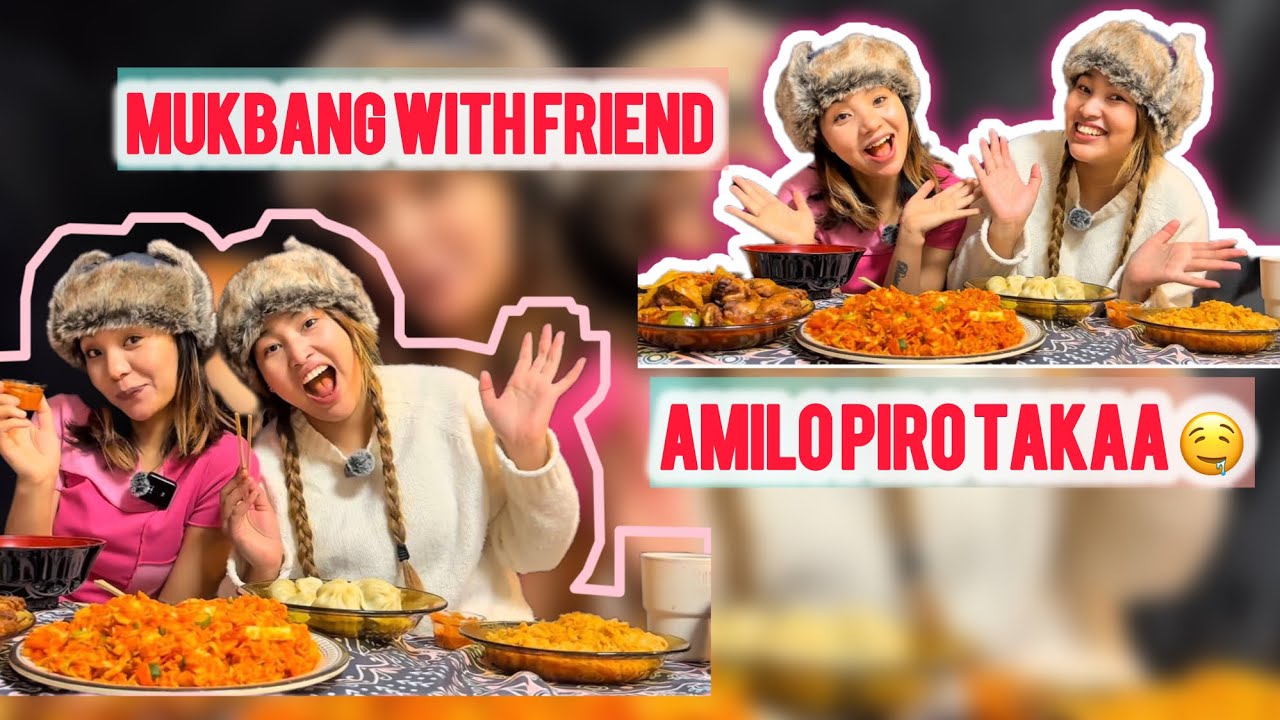 Mukbang with Roomates 😊❤️