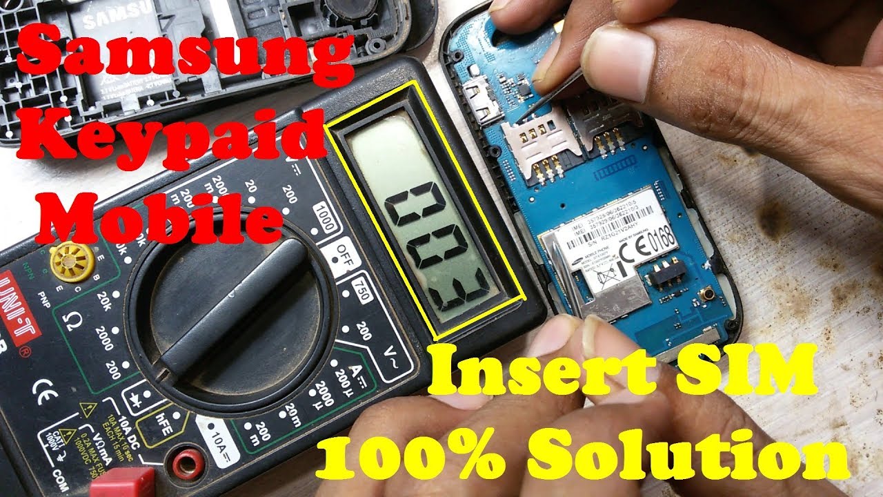 Samsung Keypaid mobile Insert Sim Solution / Samsung E1207 Sim Not Show Solution