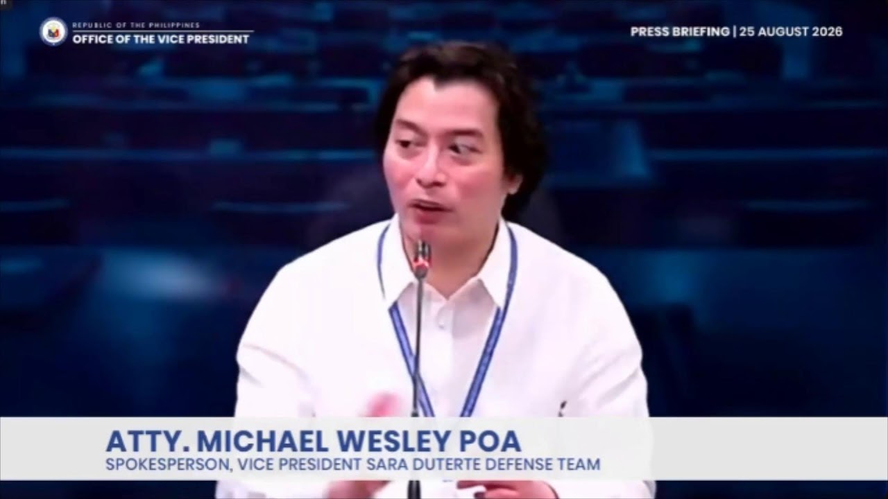 LIVE | VP Sara defense panel holds briefing after Day 18 of VP Sara impeachment trial (August 25)