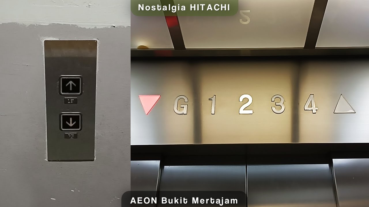 Nostalgia - Two HITACHI VFI-II elevators at AEON Bukit Mertajam