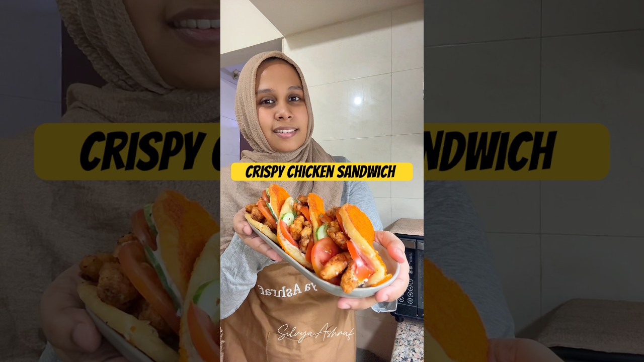 🥙Crispy Bread Chicken Sandwich🔥 #crispysnacks #sandwich #foryou