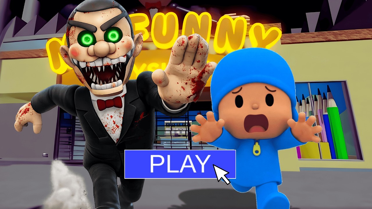 POCOYO ESCAPE MR FUNNY'S TOYSHOP! (ROBLOX SCARY OBBY!) #obby #roblox