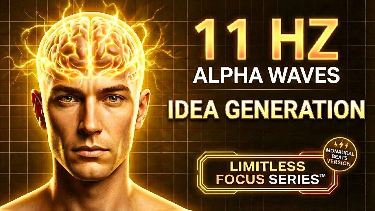 11 Hz Alpha Waves Monaural Beats | Limitless Focus Series™ | Idea Generation