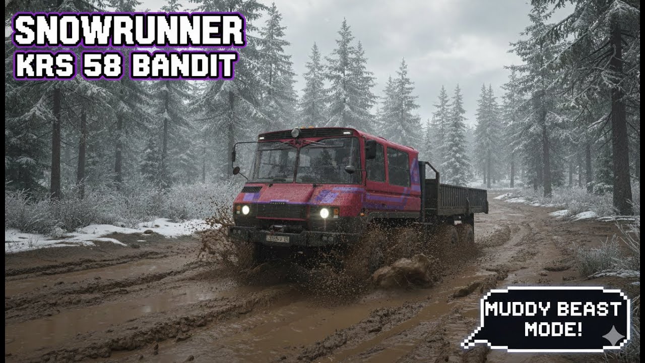 SnowRunner Gameplay - KRS 58 Bandit - Delivering Bricks